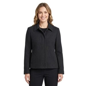 Harve Benard Blazer Women's Size 8 Black Wool Herringbone Jacket Coat Vintage